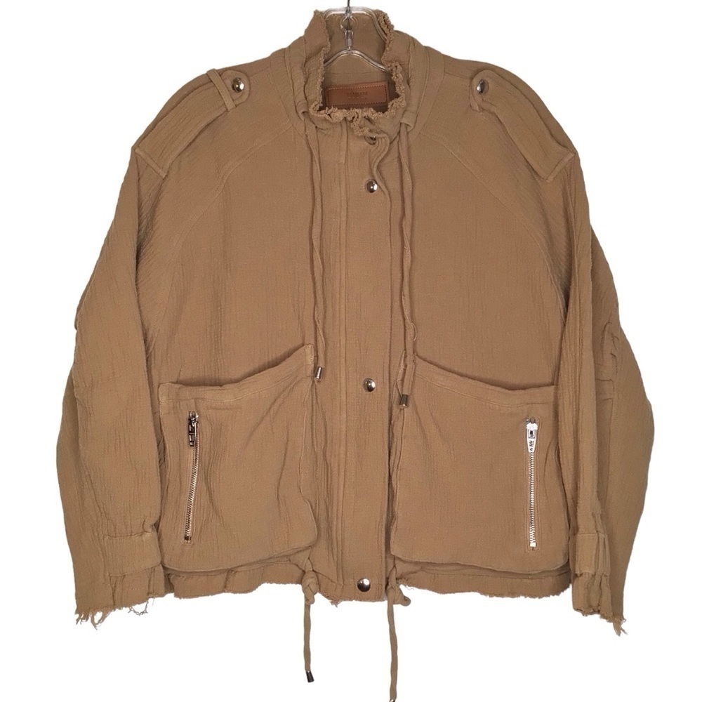 BLANK NYC Jacket Women Sz‎ XS Brown Oversized Moto Inspired Jacket